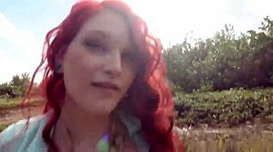 Jungle Artist Redhead's Big Tits Bounce On Nature Boy's Monster Cock