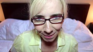 Old Blonde Slut Sucks Cock To Orgasm Glory