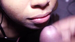 mexicana linda gulps couple's homemade cumshot all over her pretty face