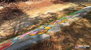 Penelope Snaps Bent Over Bubble Butt Raw Fucked Outdoor Sofa Creampie Facial