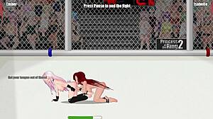 ember vs isabel princess ring catfight wrestling domination