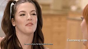 Nudist stepmom teases stepdaughter's perks