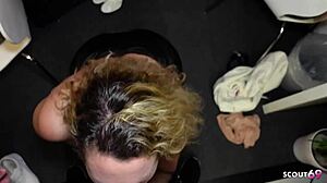 German Curvy BBW Mature Fucks Boy Backstage