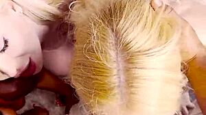 Blondes Greta Foss Choke On Huge BBC In Group