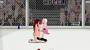 ember vs isabel princess ring catfight wrestling domination