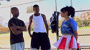 monster cock rides asian milf cougar shaved pussy anal