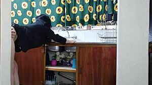 Pretty tattoo boss ladies bent over doggystyle for young handjobs