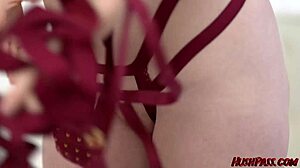 eliza eves chokes gags on cock in blonde deepthroat scene!