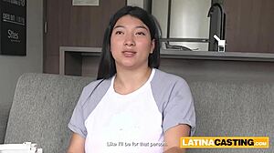 Plumper asian latina deepthroats then titty-fucked hard!