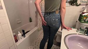 You see my amateur pee desperation golden shower