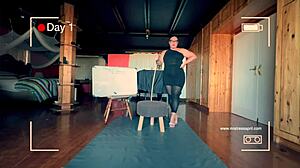 Mistress April DOMINATES Restrained Slave with Electro Latex Bondage Fuck!