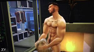 Sims 4 Hunk Gulps Hot Dick Deepthroat Cumshot!