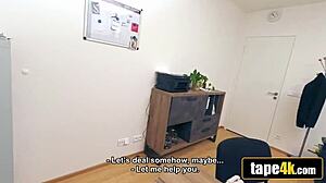 Office desk deep anal pounds moaning glasses girl