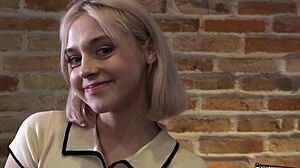 Landlord trades rent for blonde teen's wet cowgirl ride and blowjob