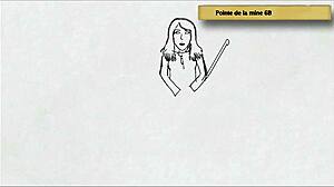 Art academy teen pees standing in home studio!