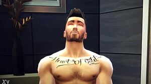 Sims 4 Hunk Gulps Hot Dick Deepthroat Cumshot!