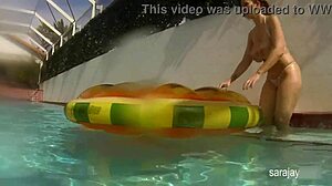 i'm oily cougar sara jay sunbathing my curves glistening hot