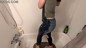 You see my amateur pee desperation golden shower