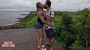 Casal Mattos' Beach Orgy... Grelona Anne's Wet Ass Licked and Creampied by Swingers