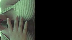 My huge saggy tits love dildo titjob play