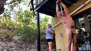 Mistress April DOMINATES Restrained Slave with Electro Latex Bondage Fuck!