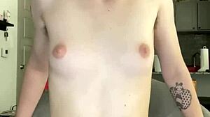 omg super petite teen's tiny pussy explodes twice from vibrator on soaked panties...