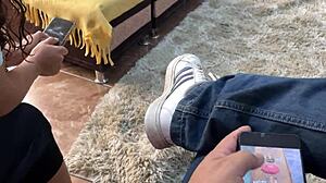 Gamer Friend Loses Gives Oral Anal Celebration Fuck