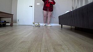 Home Cam Voyeurs Plump Mature Housewife's Nurse Uniform Leg Tease