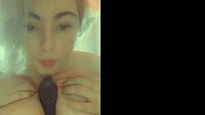 My huge saggy tits love dildo titjob play