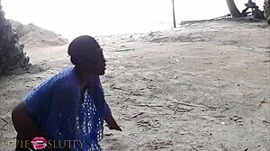 spotted this wild ebony bitch... fucked her raw part 1