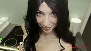 my sexy curvy cleaner lady in leggings takes my tip deep in her kitchen pussy...