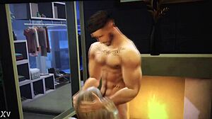 Sims 4 Hunk Gulps Hot Dick Deepthroat Cumshot!