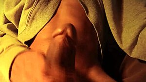 hot guy jerks monster cock in sweater bedroom loud moaning orgasm