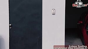 Horny German Skinny Housewife Seduces Young Stud for Extreme Cum-Filled Pickup Fuck