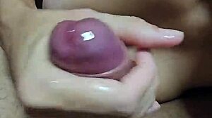 Amateur Close-Up Handjob Milks Cock Dry