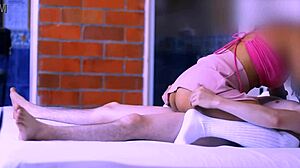 horny indian stepmom cheats with shy college teen in tight motel fuck