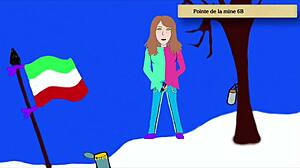 Art academy teen pees standing in home studio!