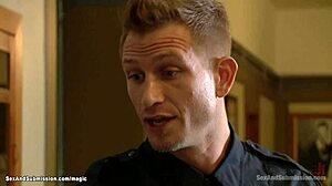 Security guards anal pound bound milf's tight ass hard