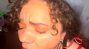 i get my curly hair messy from sloppy blowjob facial by flaxk im soaked