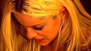 blonde milf carmen luvana's shaved pussy rides cock deepthroat anal gape