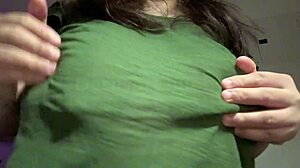 hey fans, horny indian aunty flaunts her huge boobs solo