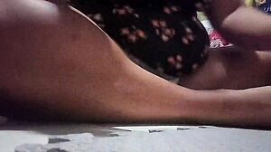 chubby mama cleans room with her juicy curves teasing