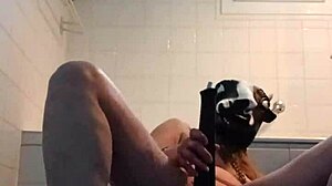 french slave maid bonds herself for outdoor pussy toy humiliation