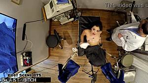 blaire celeste's mouth filled with huge cum load backstage