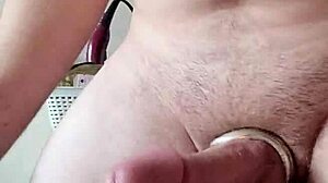 hey rockymontana strokes monster cock solo cums huge with domi toy