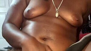 Fingering Ebony Pussy Close-Up Post-Long Day