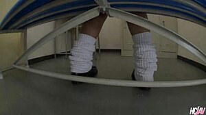 guys take turns banging big-tittied cheerleader yui aoyama's pussy