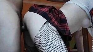 pounding wife's tight ass and pussy balls deep