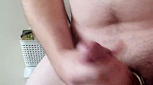 hey rockymontana strokes monster cock solo cums huge with domi toy