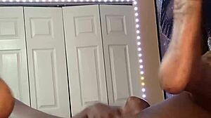 Fingering Ebony Pussy Close-Up Post-Long Day